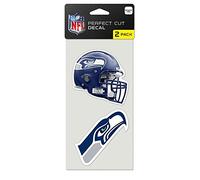 NFL Seattle Seahawks 47584012 - Decal Perfect Cut (set da 2), 10,2 x 10,2 cm