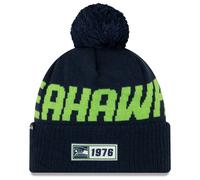 NFL Seattle Seahawks Road Sideline 2019 Bobble berretto di lana cuffed knit...
