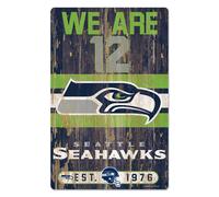 NFL Seattle Seahawks Slogan Wood Sign Insegna IN Legno Decorazione Calcio