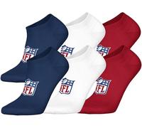NFL SHIELD 6pk Sneaker Socks - BLU/WHT/RED - 35/38