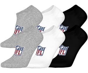 NFL SHIELD 6pk Sneaker Socks - MGR/WHT/BLK - 39/42