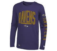 NFL Shirt Baltimore Ravens Manica Lunga Combinare Autentico Calcio