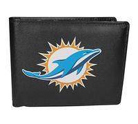 NFL Siskiyou Sports Mens Miami Dolphins Bi-fold Wallet Large Logo One Size Black