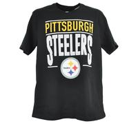NFL STARTER Pittsburgh Steelers Maglietta Nera A Maniche Corte Per Adulti