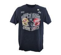 NFL Super Ciotola Liv Sf 49ers-KC Chiefs Uomo Nero Manica Corta T-Shirt Tee