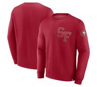 NFL Sweater San Francisco 49ers Varsity Letter Fleece Sweatshirt Pullover rosso