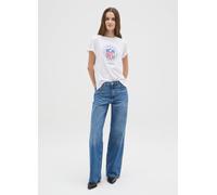NFL, T-shirt Bianca Nfl A Maniche Corte In Puro Cotone Regular Fit, Donna, Bianco, Taglia: S