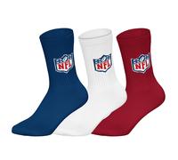 NFL Unisex Calzini, 3er Pacco - NFL Shield 3Pack Crew Socks, Logo, Baumwollmisc