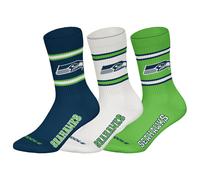 NFL Unisex Calzini, 3er Pacco - Squadre, 3Pack Crew Calcio, Logo, Ba