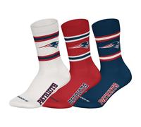 NFL Unisex Calzini, 3er Pacco - Squadre, 3Pack Crew Calcio, Logo, Ba