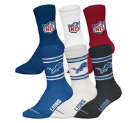 NFL Unisex Calzini, 6er Pacco - Squadre, 6Pack Crew Calcio, Logo, Ba