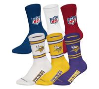 NFL Unisex Calzini, 6er Pacco - Squadre, 6Pack Crew Calcio, Logo, Ba