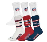 NFL Unisex Calzini, 6er Pacco - Squadre, 6Pack Crew Calcio, Logo, Ba