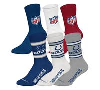 NFL Unisex Calzini, 6er Pacco - Squadre, 6Pack Crew Calcio, Logo, Ba