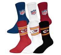 NFL Unisex Calzini, 6er Pacco - Squadre, 6Pack Crew Calcio, Logo, Ba