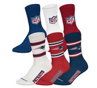NFL Unisex Calzini, 6er Pacco - Squadre, 6Pack Crew Calcio, Logo, Ba