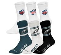 NFL Unisex Calzini, 6er Pacco - Squadre, 6Pack Crew Calcio, Logo, Ba