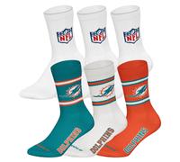 NFL Unisex Calzini, 6er Pacco - Squadre, 6Pack Crew Calcio, Logo, Ba