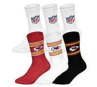 NFL Unisex Calzini, 6er Pacco - Squadre, 6Pack Crew Calcio, Logo, Ba