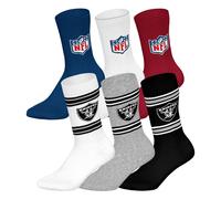 NFL Unisex Calzini, 6er Pacco - Squadre, 6Pack Crew Calcio, Logo, Ba