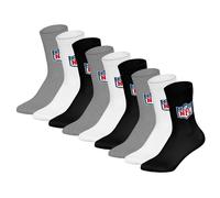 NFL Unisex Calzini, 9er Pacco - NFL Shield 9Pack Crew Socks, Logo, Baumwollmisc