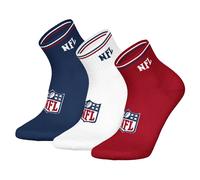NFL Unisex Trimestre - Calzini, Confezione Multipla - Shield Logo, Striscia