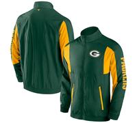NFL Verde Bay Packers Giacca Foundation Woven Crinkle Tracciare Giacca a Vento