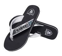NFL Womens NFL Infradito con Paillettes - Donna, Donna, Sequin Flip Flop, Oakland Raiders, Medium