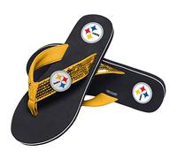 NFL Womens NFL Infradito con Paillettes - Donna, Donna, Sequin Flip Flop, Pittsburgh Steelers, Medium