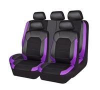 NFNFFC Coprisedili Auto per Ford Fiesta St-Line/Active 2008-2020 2021 2022 2023 2024, 9 Pezzi Pelle Impermeabile Copri Sedile Set Auto Protezioni Accessori Interno,Purple