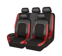 NFNFFC Coprisedili Auto per Toyota Yaris Cross SUV 2021 2022 2023 2024, 9 Pezzi Pelle Impermeabile Copri Sedile Set Auto Protezioni Accessori Interno,Red