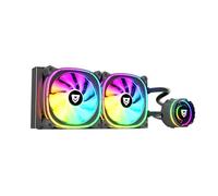 Nfortec - ATRIA X Liquid CPU Cooling ARGB 240 mm, Infinity Mirror ruotabile di 360 gradi, 2 ventole PWM ARGB da 120 mm, compatibile con AMD e Intel, nero