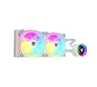 Nfortec - ATRIA X Liquid CPU Cooling ARGB 240mm, Infinity Mirror ruotabile di 360 gradi, 2x 120mm PWM ARGB Fans, AMD e Intel compatibile, bianco