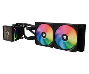 Nfortec Sedna refrigeración líquida CPU 240mm ARGB pantalla LCD compatible AMD e Intel, color negro