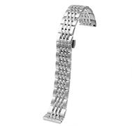 NFRFK Canda di guardia in acciaio solido per Armani AR1945/1648/1863/AR2447/AR11121 Per un braccialetto di ricambio in metallo da polso in oro rosa maschile da 22 mm(Silver)