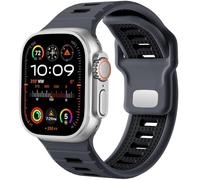 NFRFK Cinturino sportivo per Apple Watch Ultra 2/ Ultra, da uomo, 49 mm/45 mm/44 mm/42 mm, cinturino di ricambio con passante in silicone, compatibile con iWatch Serie SE 9, 8, 7, 49/45/44/42mm, agate