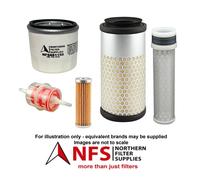 Nfs Filtro Kit Per Kubota U10,U10-3 Con D722 Motore - Olio Carburante Aria