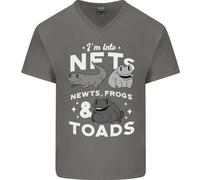 Nft Newts Rane Rospi Uomo Scollo A V Cotone T-Shirt