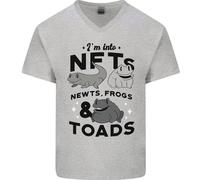 Nft Newts Rane Rospi Uomo Scollo A V Cotone T-Shirt