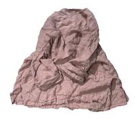 NFYM Camicia a tunica da donna fatta a mano in lino, a maniche lunghe, ampia, ideale per leggings e pantaloni a gamba larga, Rosa, taglia unica