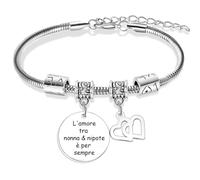 Nfyxcaz Bracciale Della Nonna Bracciale Per Regali Di Famiglia Bracciale Della Nipote Compleanno Regali Di Natale Per La Nipote Bracciale Della Nonna L'Amore Tra Una Nonna e Una Nipote è Per Sempre
