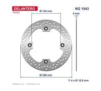 Ng 1025015 Brake Disc Argento