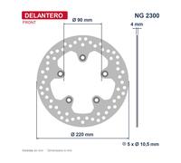 Disco Freno Anteriore NG BRAKES Skytown Per Moto Ricambi Accessori Pezzi