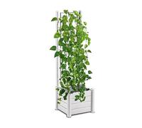 NG NICCOLAI FIORIERA DA ESTERNO IN PLASTICA CON SPALLIERA RETTANGOLARE O QUADRATA VARI COLORI - MADE IN ITALY (BIANCA, QUADRATA (43X43X142(H) CM))