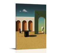 NgAnoh Giorgio De Chirico Surrealismo Painter Works - Poster stampato su tela, da appendere, decorazione per la casa, idea regalo, 30 x 45 cm