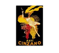 NgAnoh Leonetto Cappiello Works Asti Cinzano - Stampa artistica su tela, stampa artistica da parete per la casa, stile moderno, idea regalo, 60 x 90 cm