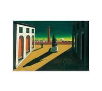 NgAnoh Plaza by Giorgio De Chirico stampa su tela poster da parete per camera da letto, decorazione per la casa, quadro da appendere, 30 x 45 cm