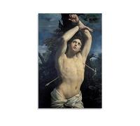 NgAnoh Poster stampato su tela con San Sebastiano di Guido Reni, opera d'arte alla moda, da appendere, decorazione per la casa, idea regalo, 60 x 90 cm