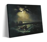 NgAnoh Stampa artistica da parete, stampa artistica da appendere alla parete, motivo: pescatori in mare di J. M. W. Turner, decorazione per camera da letto, regalo, 50 x 75 cm