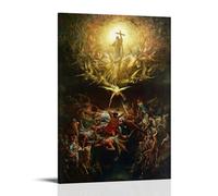 NgAnoh Stampa artistica da parete su tela con il trionfo del cristianesimo sul paganesimo di Gustave Dore, decorazione artistica da parete per camera da letto, moderna, per la casa, 60 x 90 cm